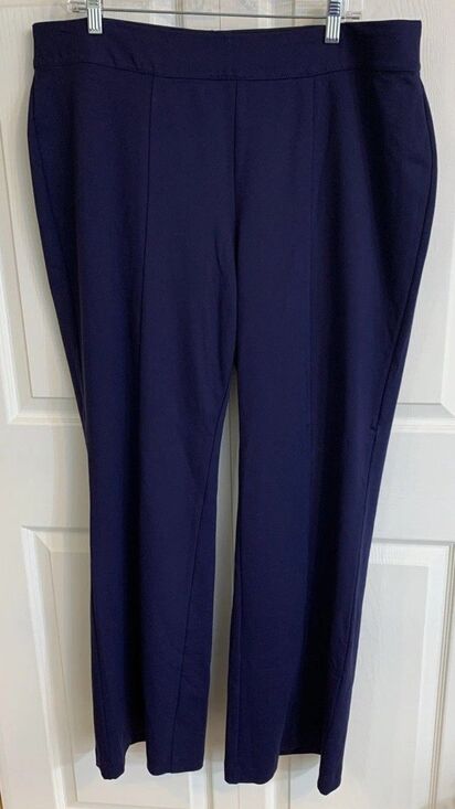 Lane Bryant Pants - Lane Bryant Plus 20 Navy Blue Dress Pants Pointe Flare High Rise